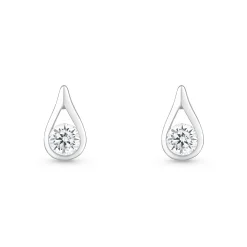 Beaverbrooks 9ct White Gold Cubic Zirconia Stud Earrings
