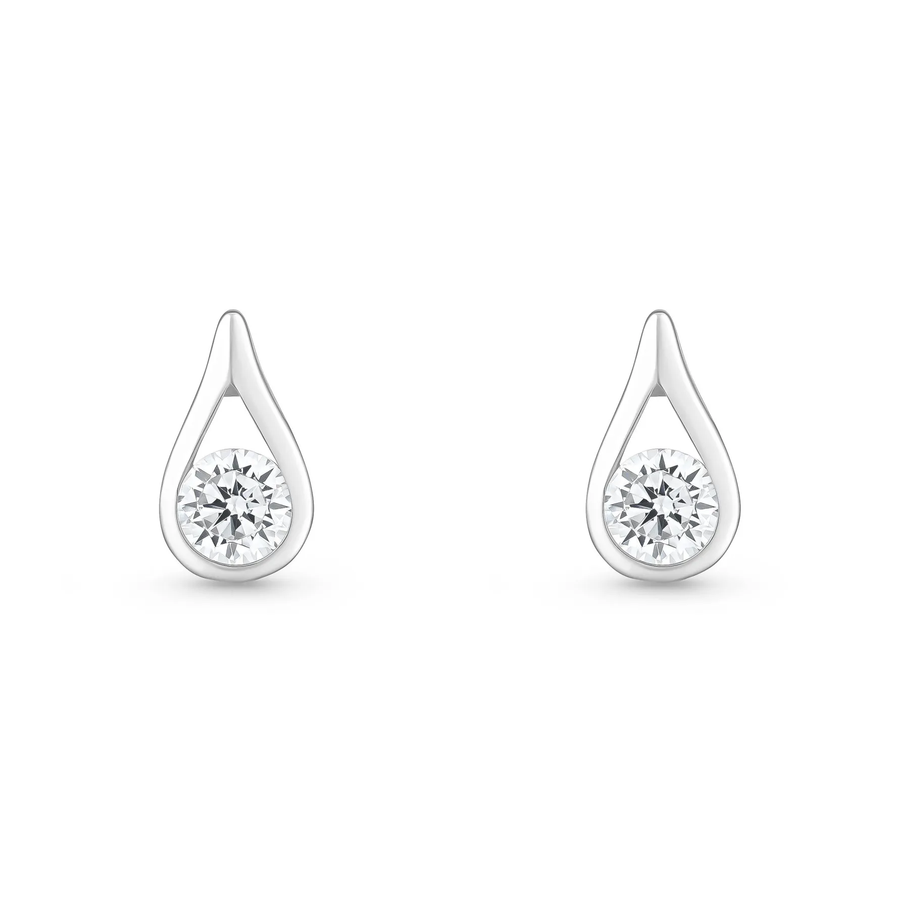 Beaverbrooks 9ct White Gold Cubic Zirconia Stud Earrings
