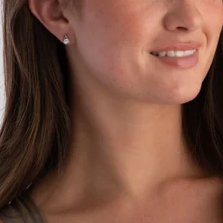 Beaverbrooks 9ct White Gold Cubic Zirconia Stud Earrings