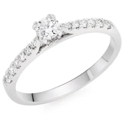 Beaverbrooks 9ct White Gold Diamond Solitaire Ring