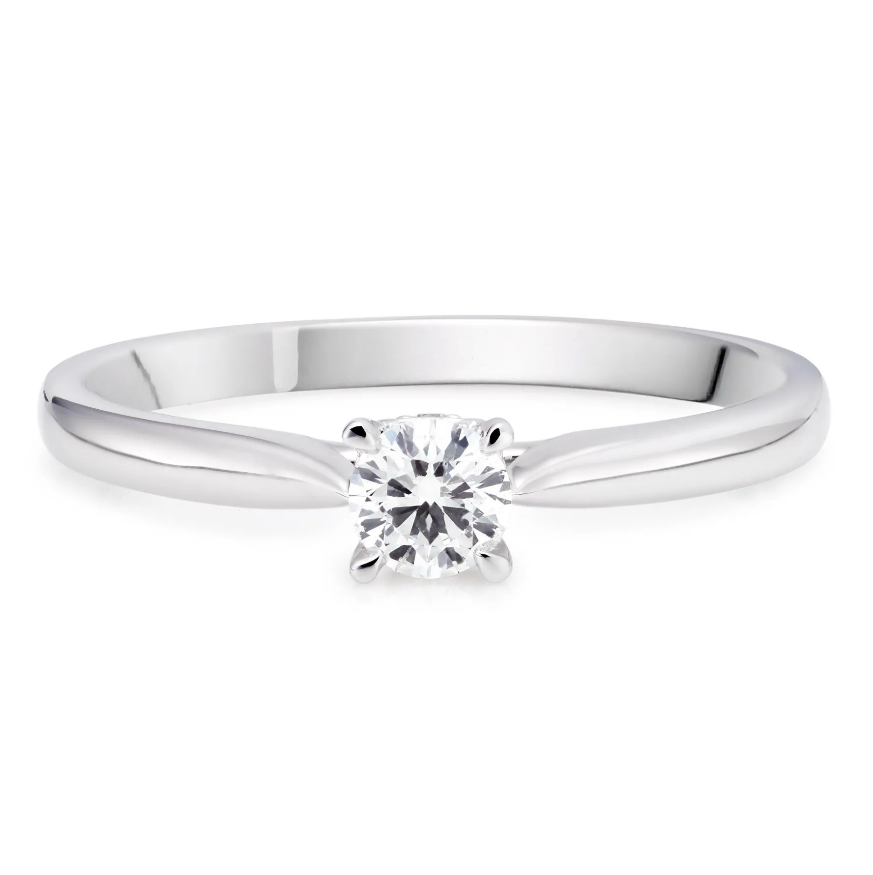 Beaverbrooks 9ct White Gold Solitaire Diamond Ring