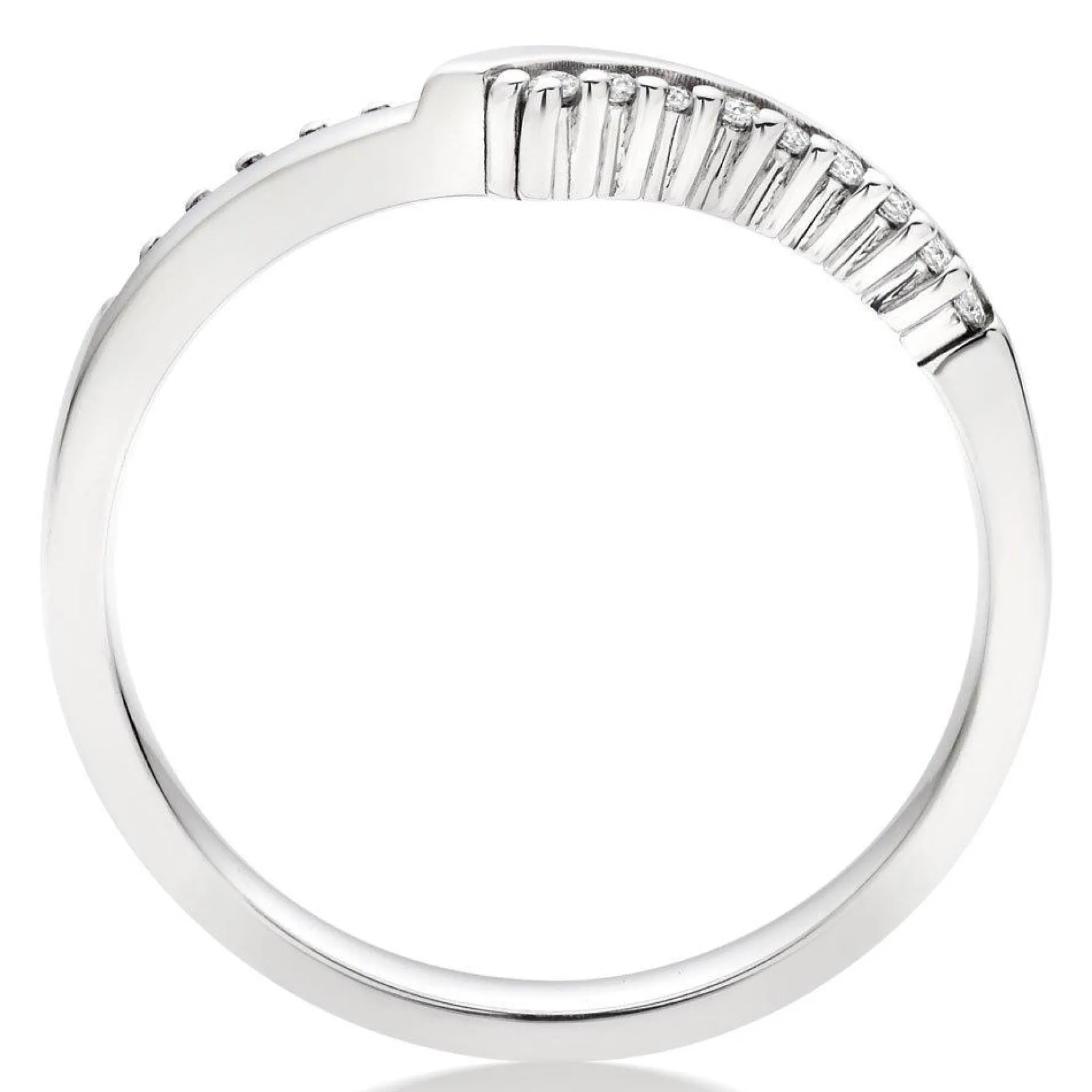 Beaverbrooks 9ct White Gold Diamond 2.5mm Shaped Wedding Ring