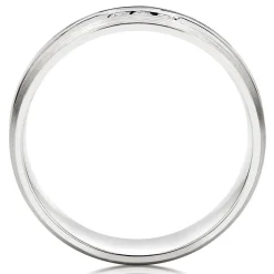 Beaverbrooks 9ct White Gold Diamond 6mm Men's Wedding Ring