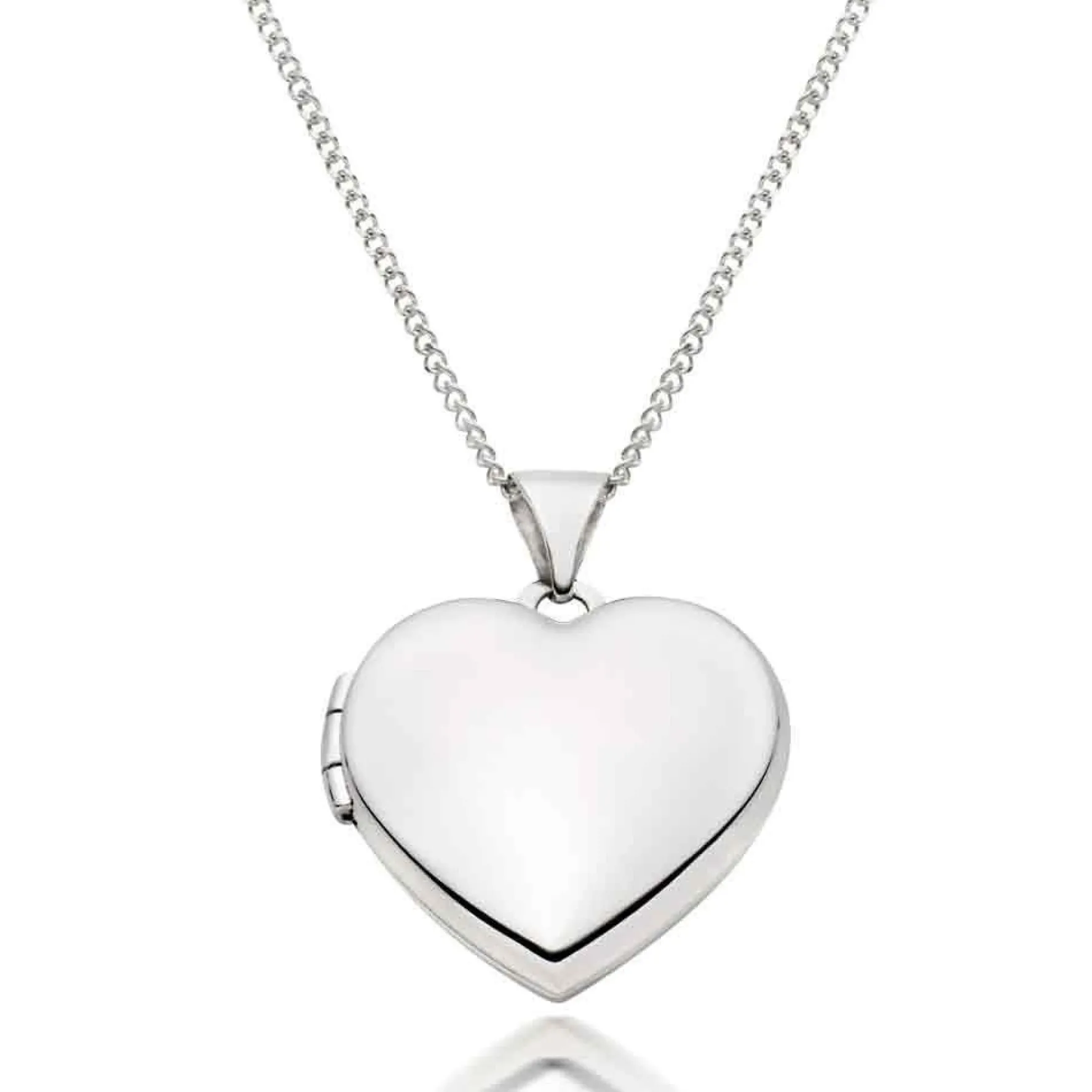 Beaverbrooks 9ct White Gold Heart Locket Pendant