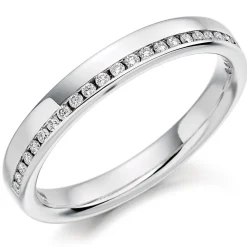 Beaverbrooks 9ct White Gold Diamond 3mm Wedding Ring