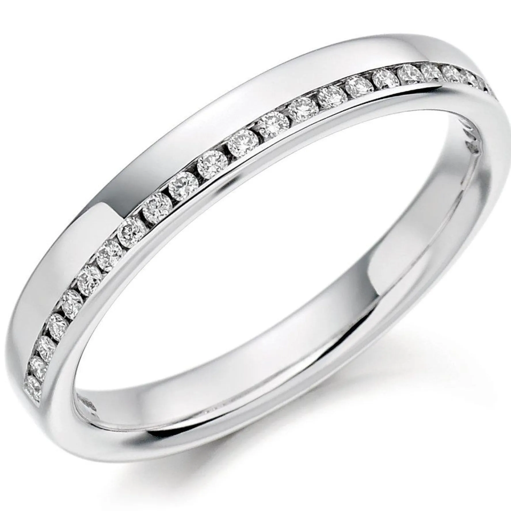 Beaverbrooks 9ct White Gold Diamond 3mm Wedding Ring