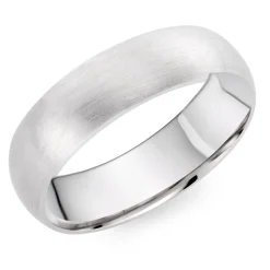 Beaverbrooks 9ct White Gold 6mm Men’s Wedding Ring