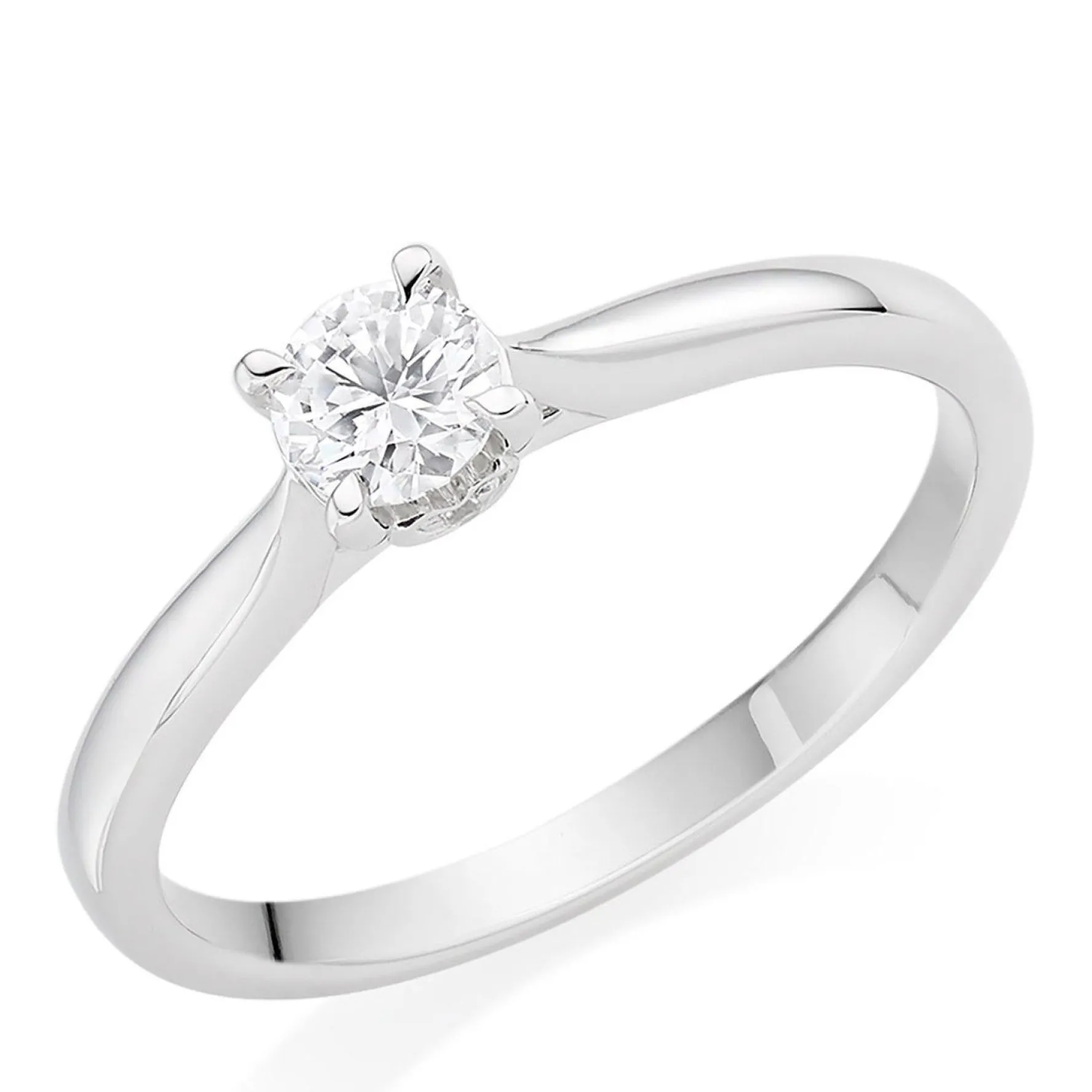 Beaverbrooks 18ct White Gold Diamond Solitaire Ring