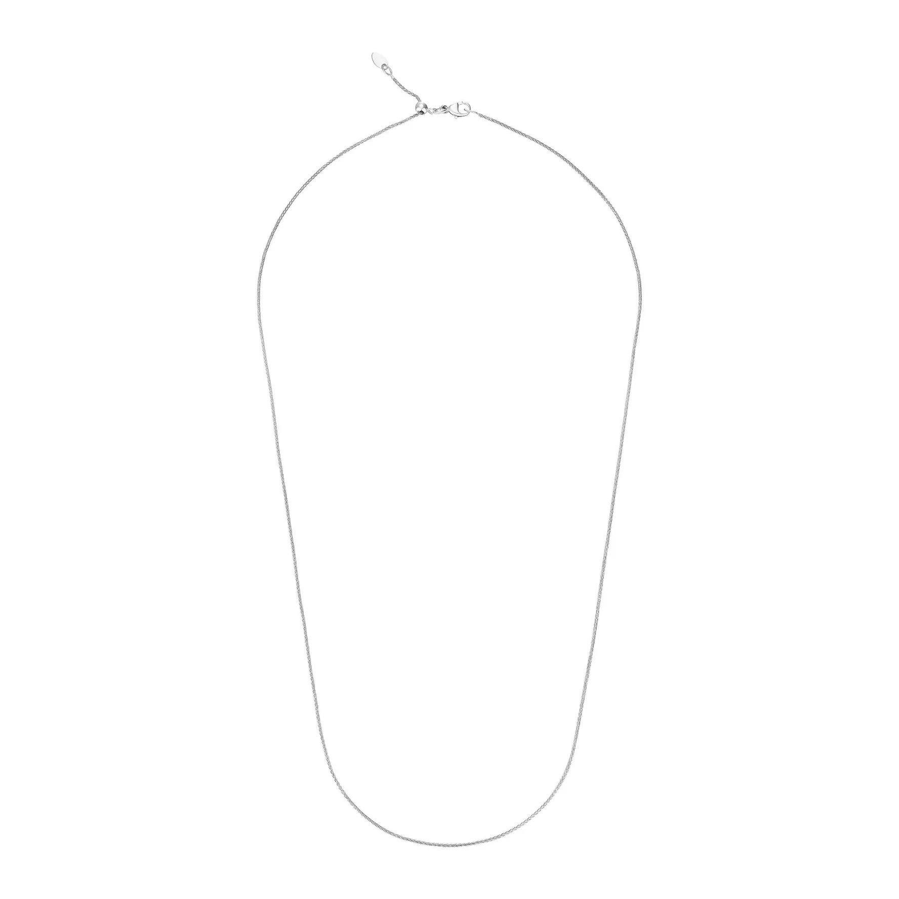 Beaverbrooks 9ct White Gold Adjustable Spiga Necklace