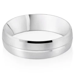Beaverbrooks 9ct White Gold 6mm Men's Wedding Ring