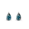 Beaverbrooks 9ct White Gold Blue Topaz Stud Earrings