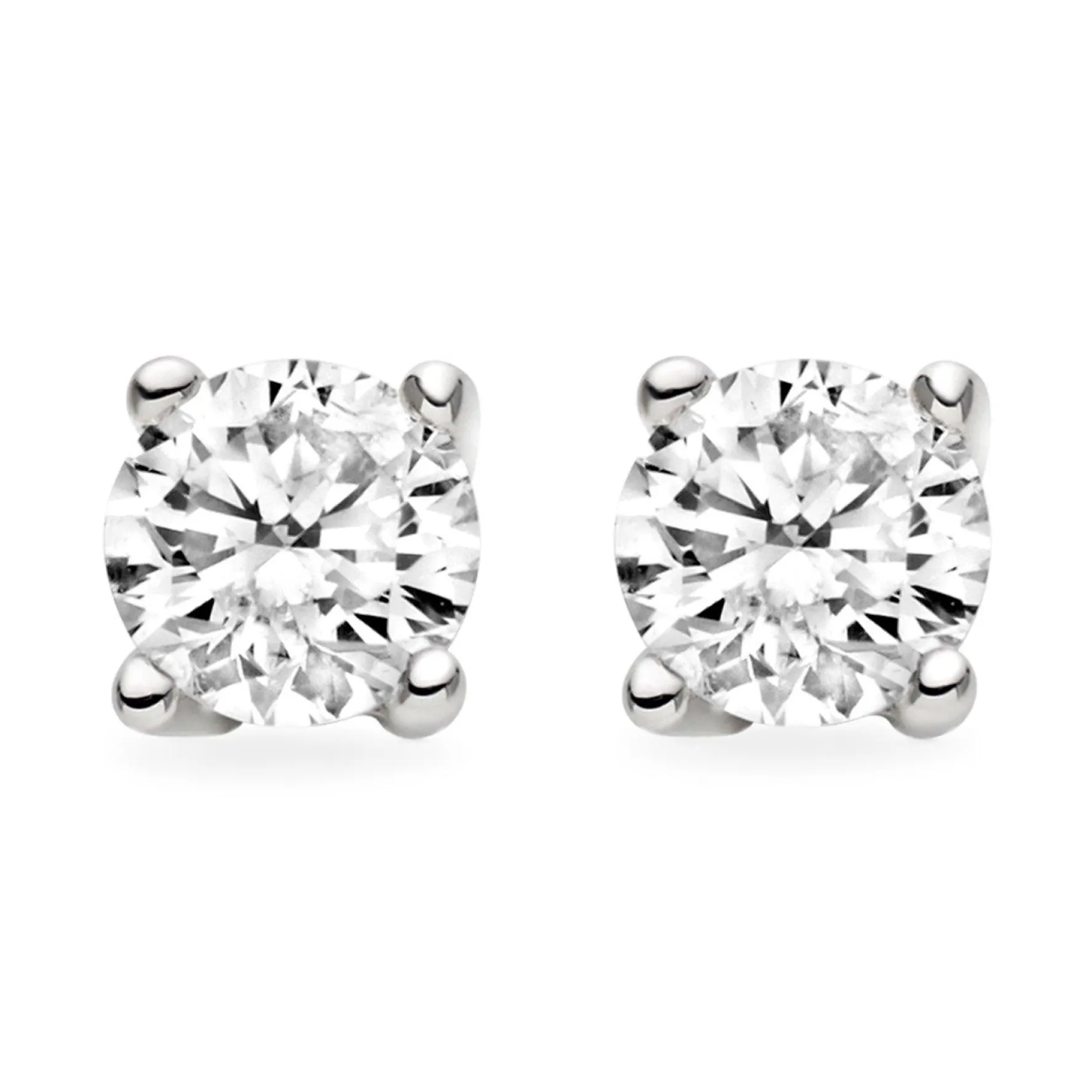 Beaverbrooks 18ct White Gold Diamond Stud Earrings