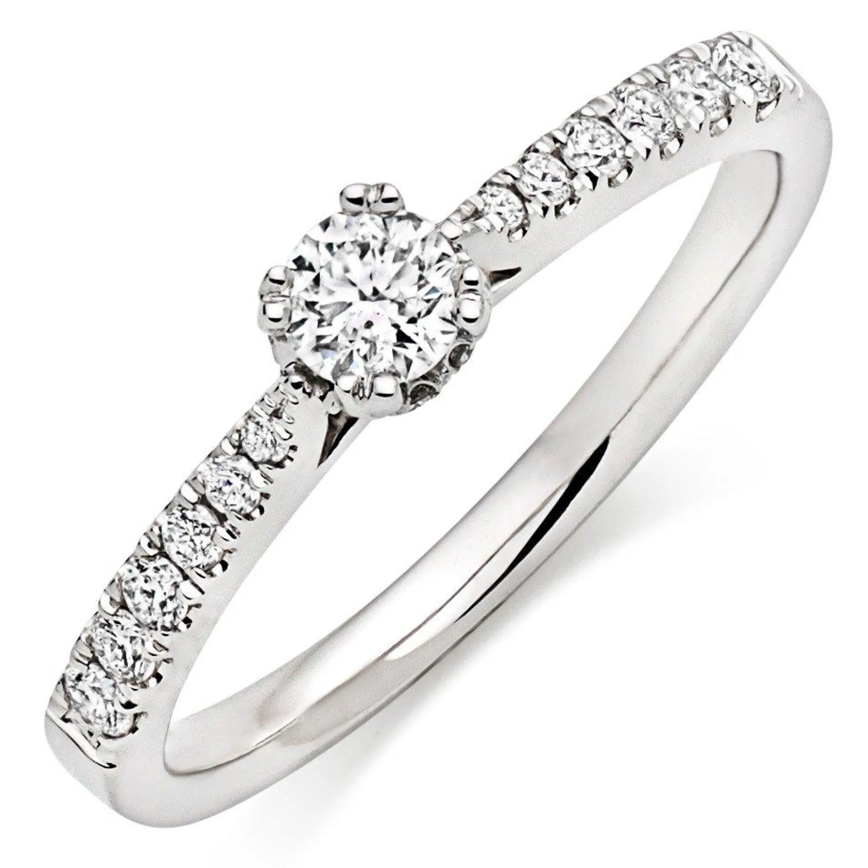 Beaverbrooks 18ct White Gold Diamond Solitaire Ring