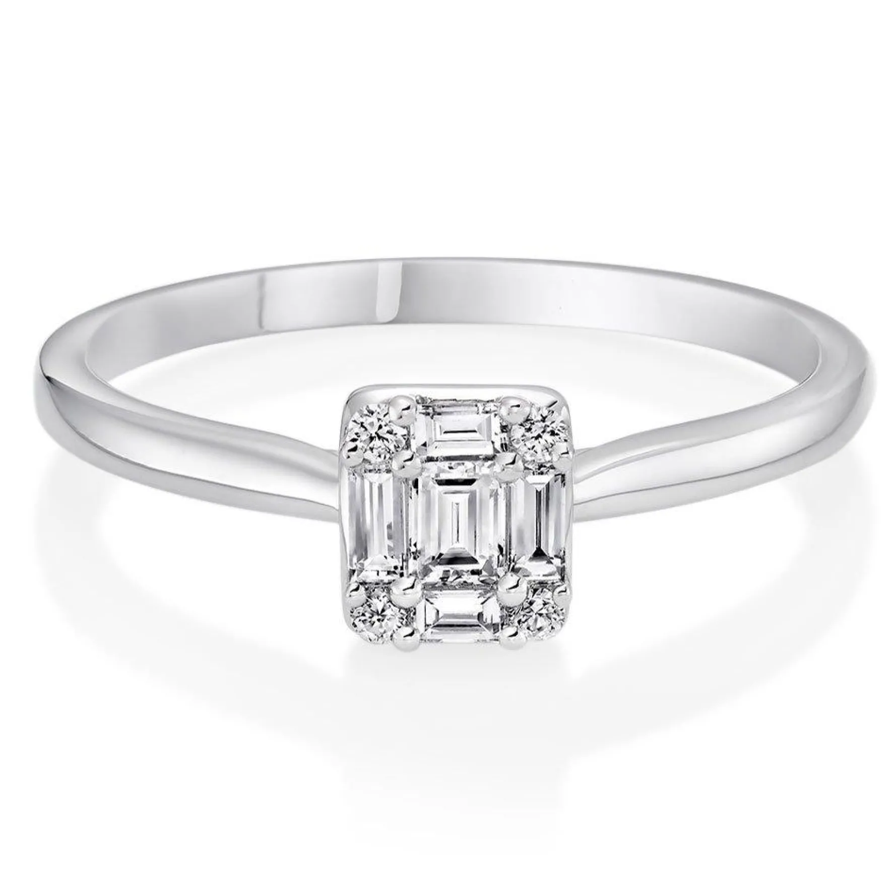 Beaverbrooks 18ct White Gold Diamond Cluster Ring