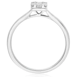 Beaverbrooks 18ct White Gold Diamond Cluster Ring