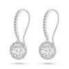 Beaverbrooks 9ct White Gold Cubic Zirconia Drop Earrings