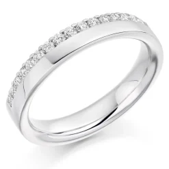 Beaverbrooks 18ct White Gold Diamond 3.5mm Wedding Ring