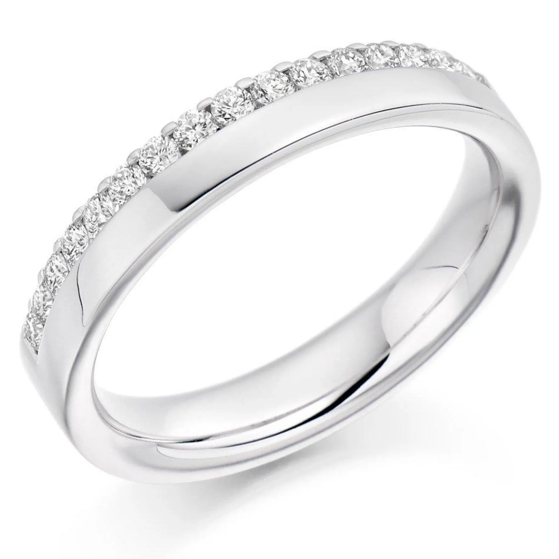 Beaverbrooks 18ct White Gold Diamond 3.5mm Wedding Ring