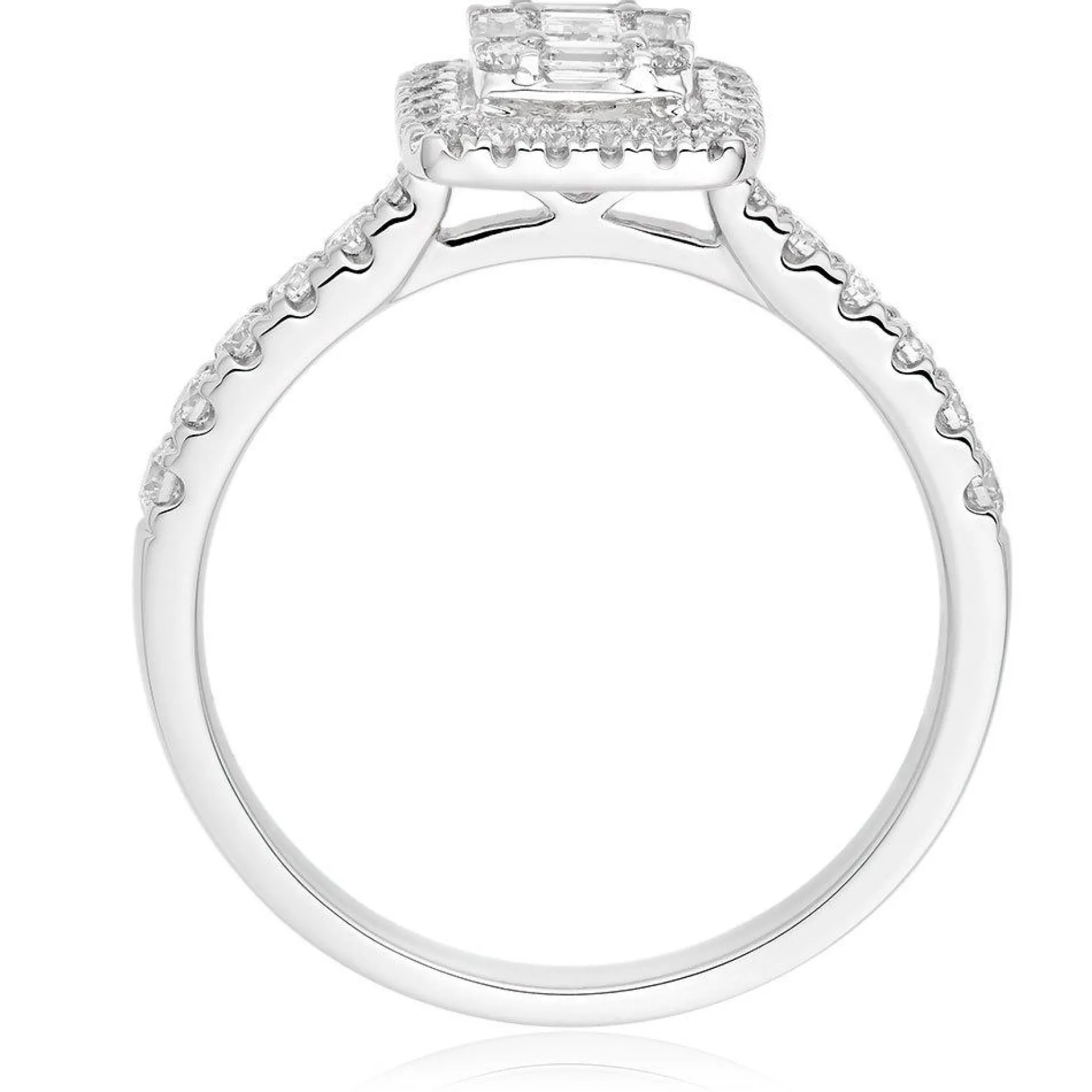 Beaverbrooks 18ct White Gold Diamond Cluster Ring
