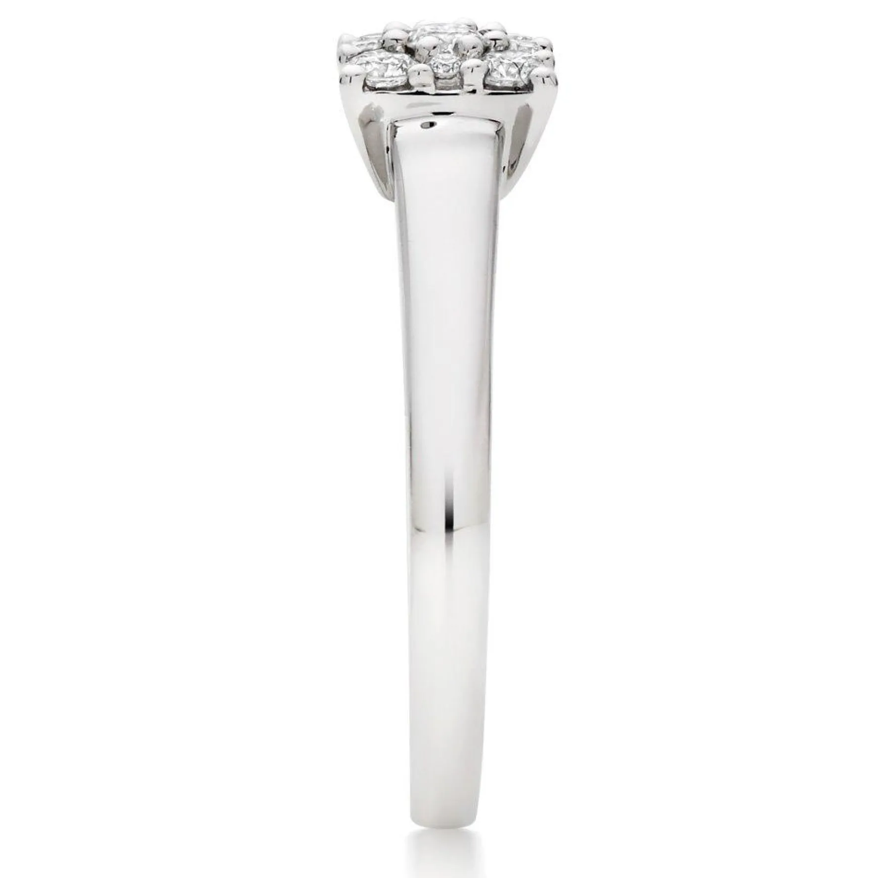 Beaverbrooks 9ct White Gold Diamond Cluster Engagement Ring