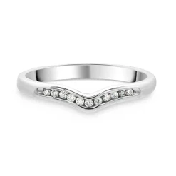Beaverbrooks 9ct White Gold Diamond 2mm Wedding Ring
