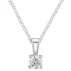 Beaverbrooks 18ct White Gold Diamond Pendant