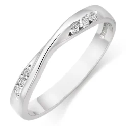 Beaverbrooks 9ct White Gold Diamond 3mm Wedding Ring