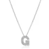 Beaverbrooks 9ct White Gold Diamond Initial G Pendant