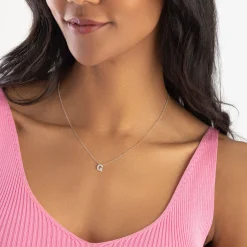 Beaverbrooks 9ct White Gold Diamond Initial G Pendant