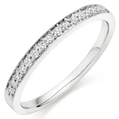 Beaverbrooks 9ct White Gold Diamond 2mm Half Eternity Ring