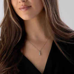 Beaverbrooks 9ct White Gold Diamond Illusion Pendant