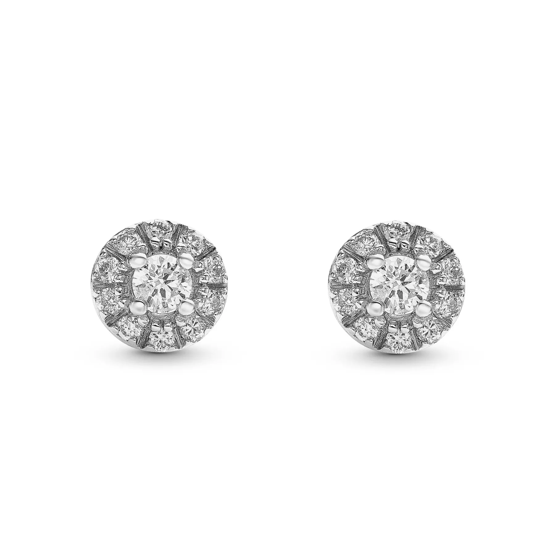 Beaverbrooks 9ct White Gold Diamond Stud Earrings