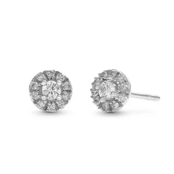 Beaverbrooks 9ct White Gold Diamond Stud Earrings