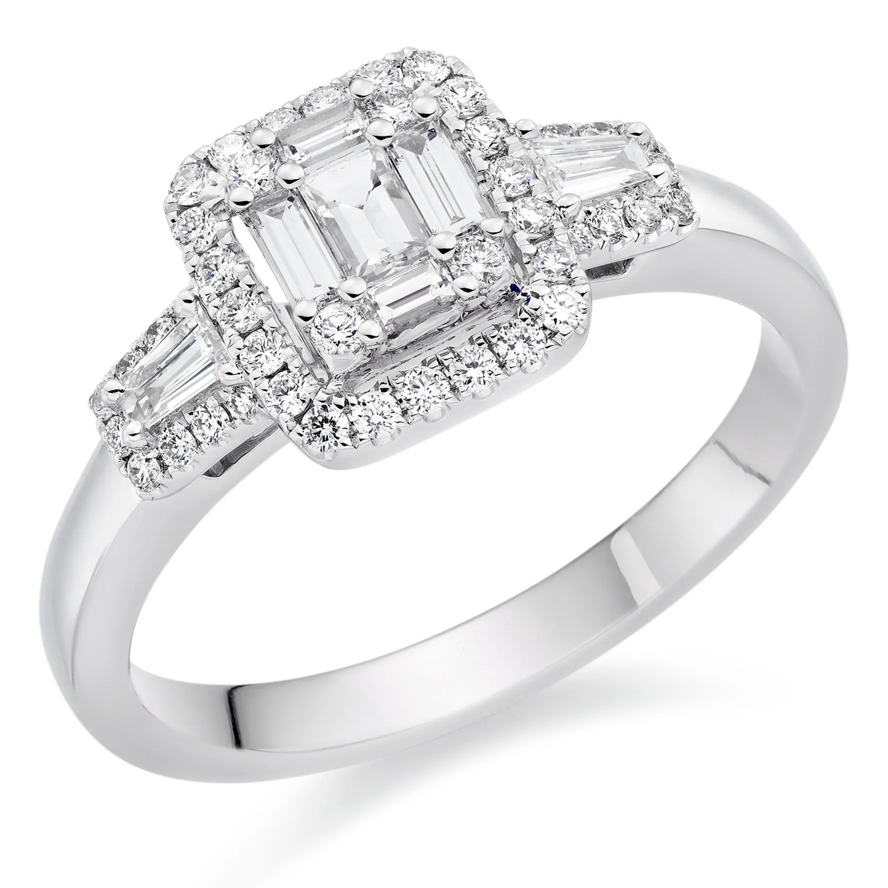 Beaverbrooks 18ct White Gold Diamond Cluster Ring