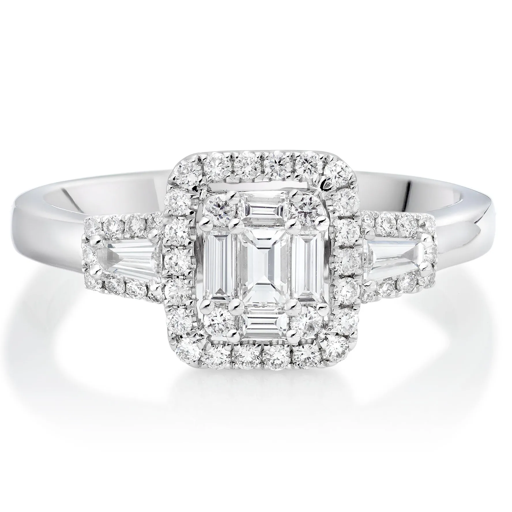 Beaverbrooks 18ct White Gold Diamond Cluster Ring