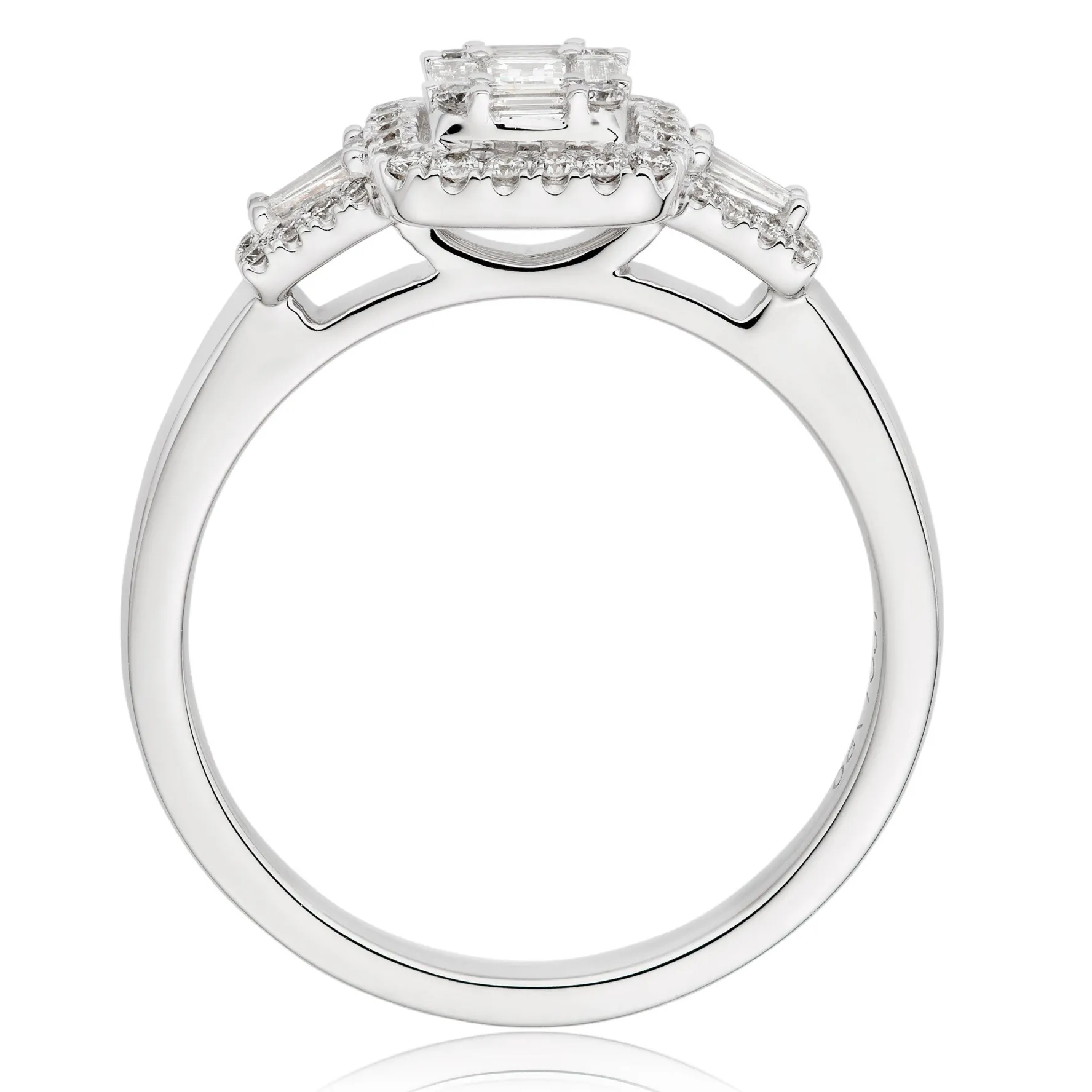 Beaverbrooks 18ct White Gold Diamond Cluster Ring