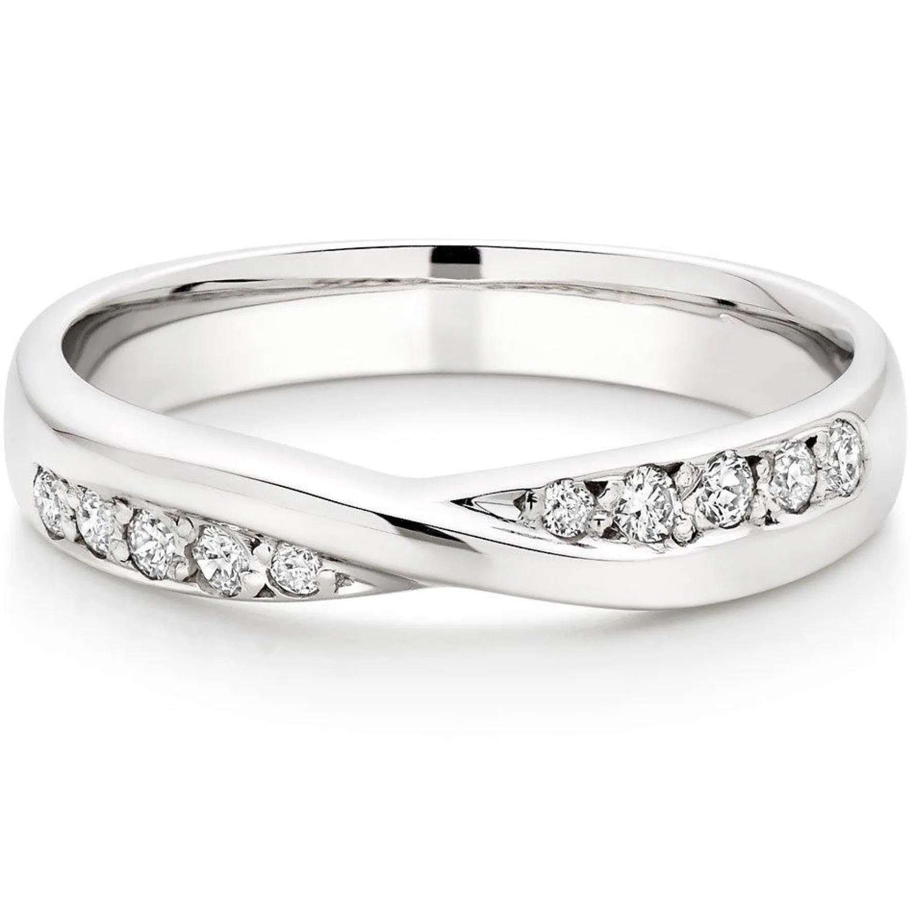 Beaverbrooks 9ct White Gold Diamond 3mm Wedding Ring
