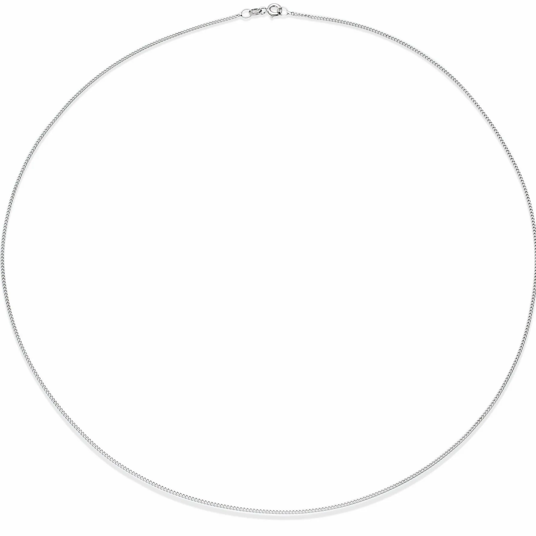 Beaverbrooks 9ct White Gold Curb Chain 50cm