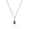 Beaverbrooks 9ct White Gold Blue Topaz Pendant