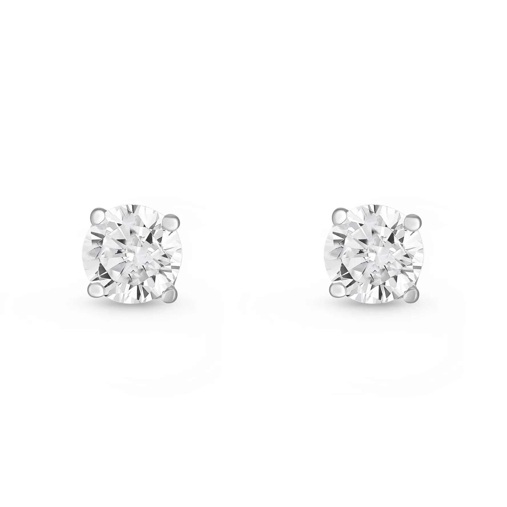 Beaverbrooks 9ct White Gold Cubic Zirconia Stud Earrings