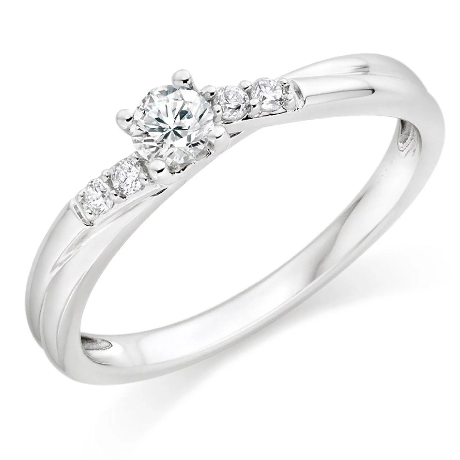 Beaverbrooks 9ct White Gold Diamond Solitaire Engagement Ring