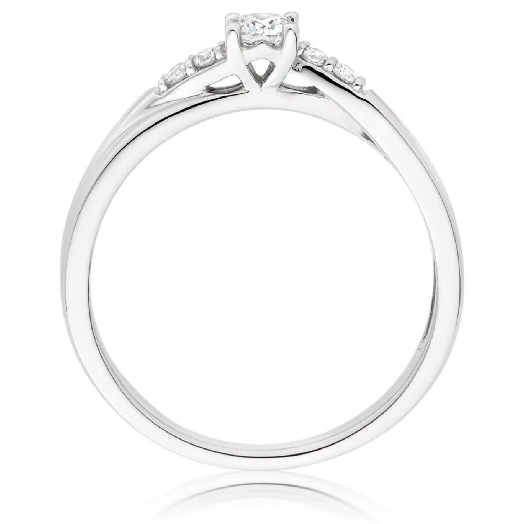 Beaverbrooks 9ct White Gold Diamond Solitaire Engagement Ring