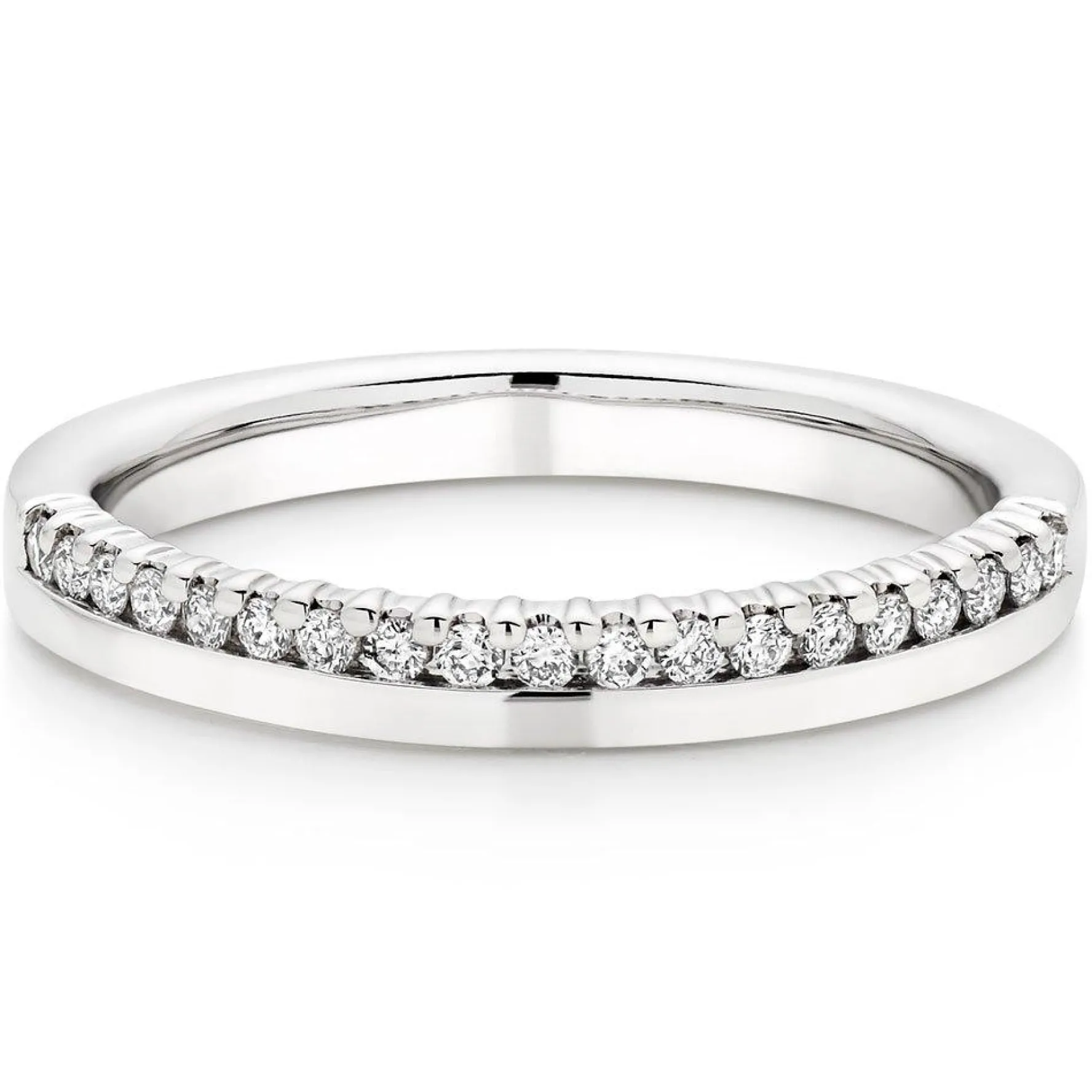 Beaverbrooks 18ct White Gold Diamond 2.5mm Ladies Wedding Ring