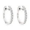 Beaverbrooks 9ct White Gold Diamond Hoop Earrings