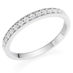 Beaverbrooks 18ct White Gold Diamond 2mm Half Eternity Ring