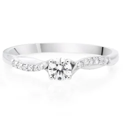 Beaverbrooks 9ct White Gold Diamond Solitaire Engagement Ring