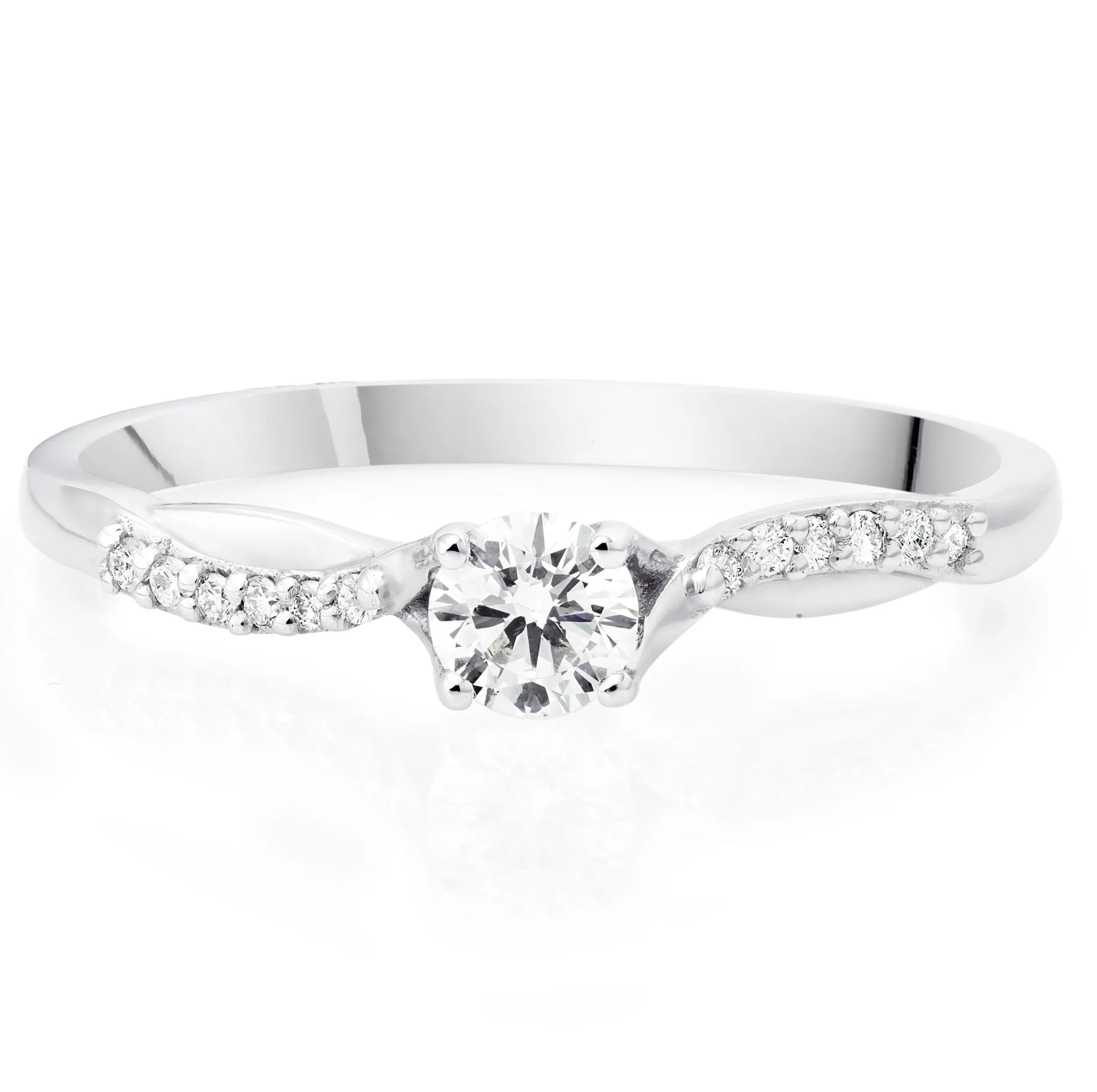 Beaverbrooks 9ct White Gold Diamond Solitaire Engagement Ring