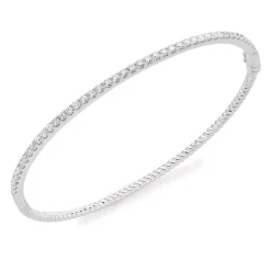 Beaverbrooks 9ct White Gold Diamond Bangle