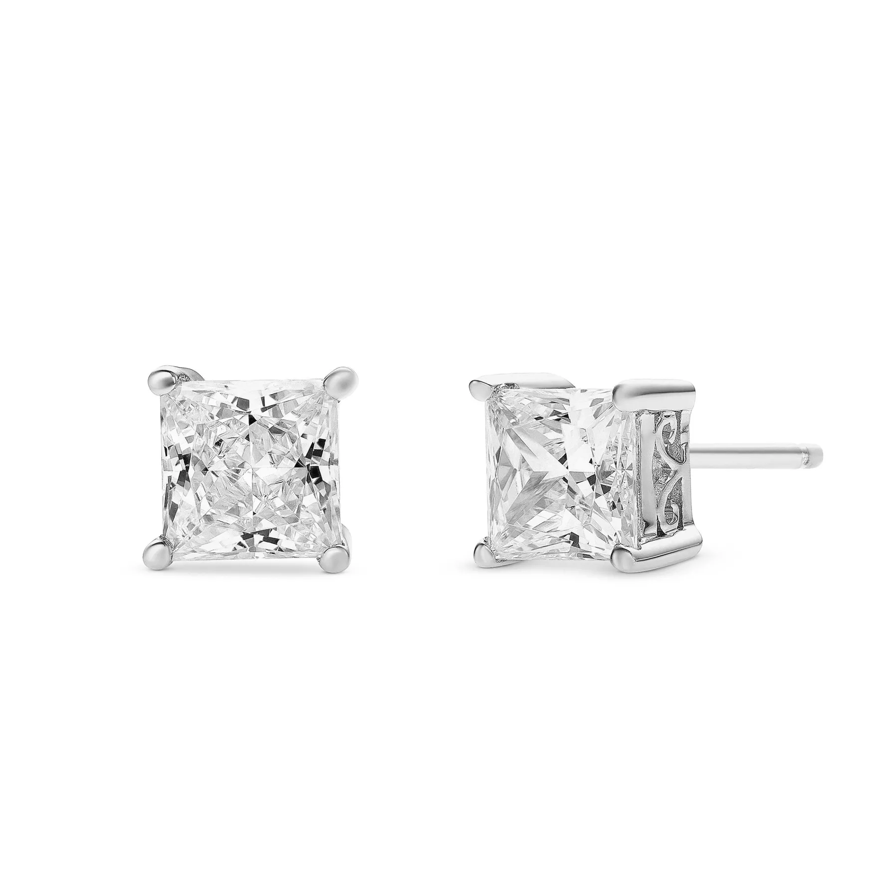 Beaverbrooks 9ct White Gold Cubic Zirconia Stud Earrings
