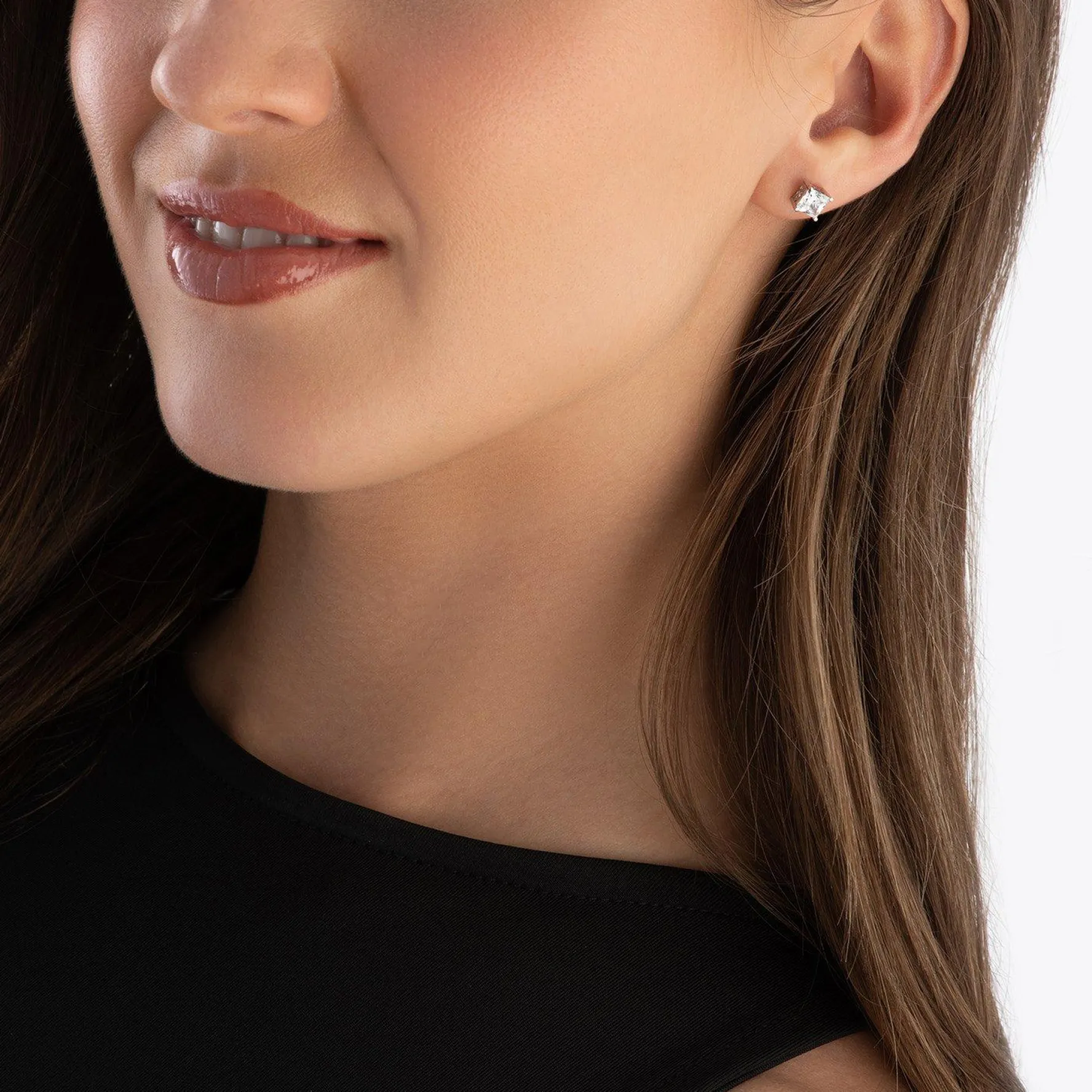 Beaverbrooks 9ct White Gold Cubic Zirconia Stud Earrings